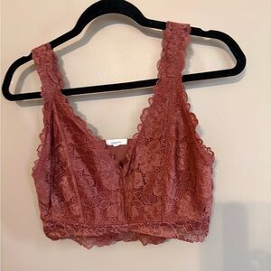 Maurice’s Lace Bralette Beautiful Muted Burnt Orange Color size XL